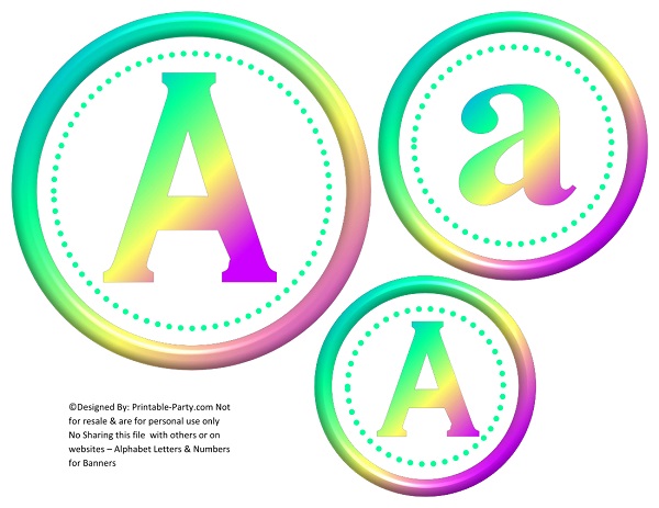 Free Printable Alphabet Letters Banner Flag Letter PDF Templates