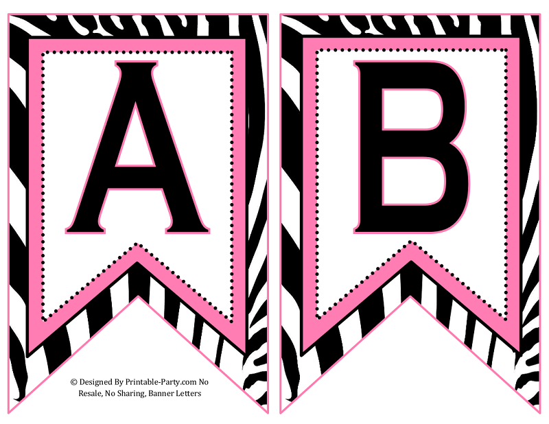 Small Swallowtail Printable Banner Letters A Z Numbers 0 9 TH ST 
