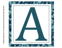 8x8 inch large square printable alphabet letters